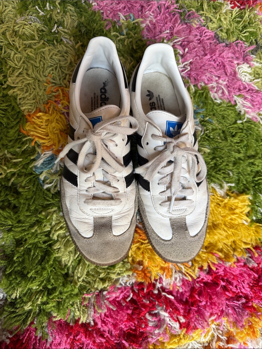 Adidas White & Black Samba Sneakers